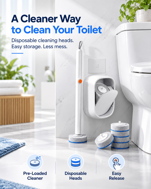 FreshWand™ Disposable Toilet Cleaning System-Scrub. Release. Replace. Done.