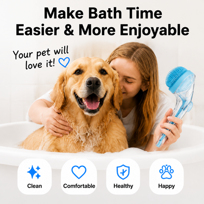 2-in-1 Pet Bath Brush & Deshedding Tool