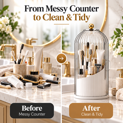 LumiVault™ Dustproof Bathroom & Vanity Organizer