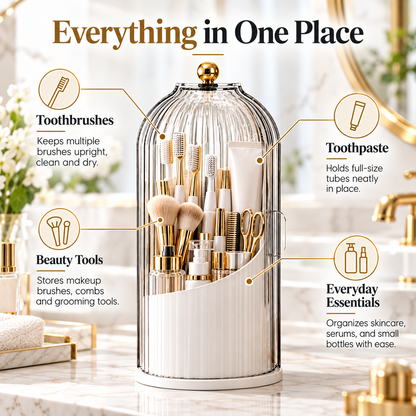 LumiVault™ Dustproof Bathroom & Vanity Organizer