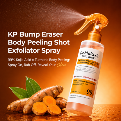 Peel Shot Keratin Care Kojic Acid Turmeric Spray 200ml Pore Clearing Exfoliating Formula Skin Repair Scrub