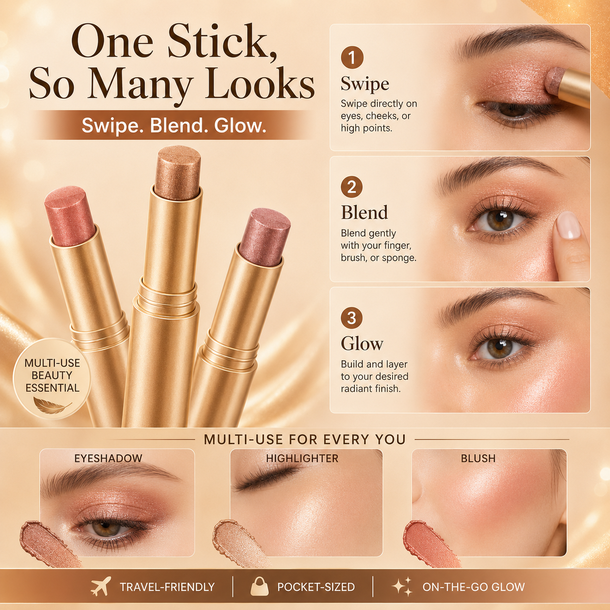 3-in-1 Eyeshadow Stick