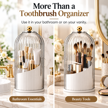 LumiVault™ Dustproof Bathroom & Vanity Organizer