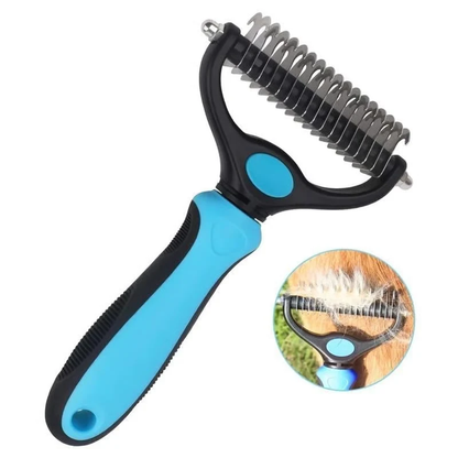 2-in-1 Deshedding Brush for Dogs & Cats
