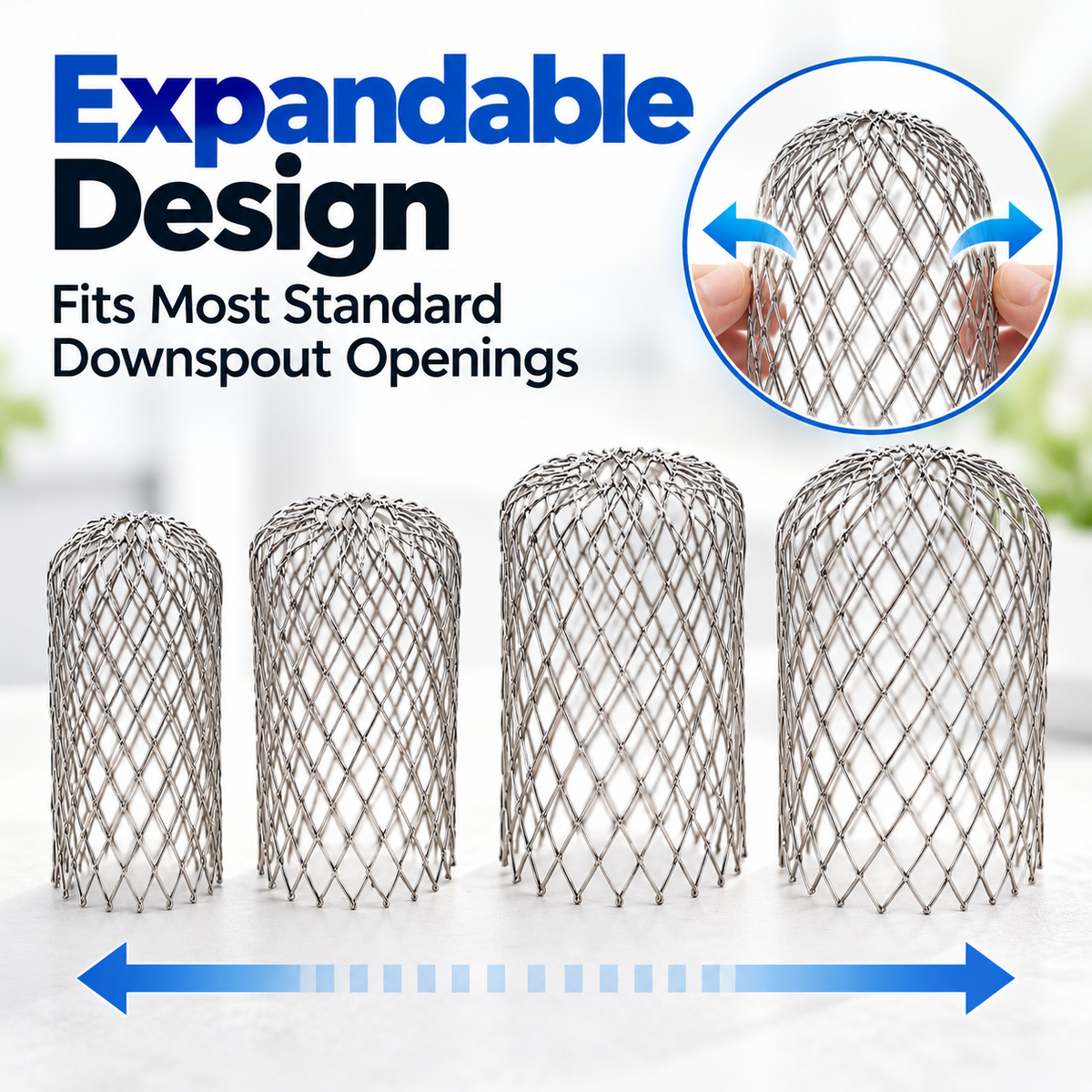 LeafBlock™ Anti-Clog Gutter Guard & Downspout Strainer – 2 Pack