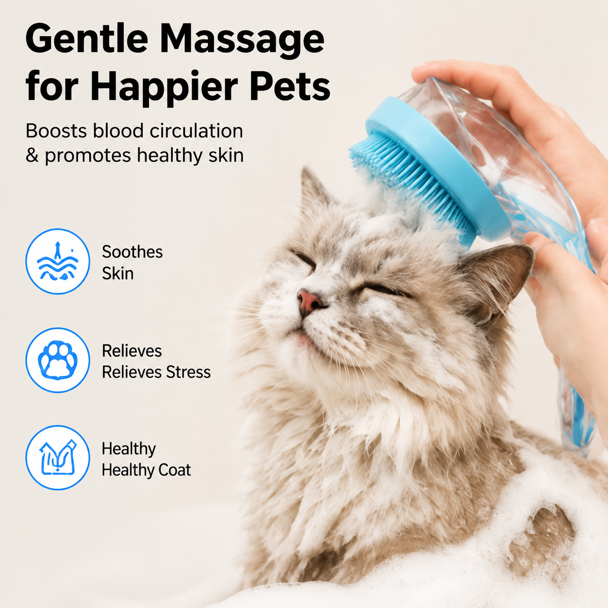 2-in-1 Pet Bath Brush & Deshedding Tool