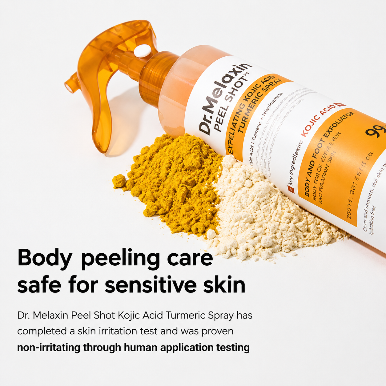 Peel Shot Keratin Care Kojic Acid Turmeric Spray 200ml Pore Clearing Exfoliating Formula Skin Repair Scrub