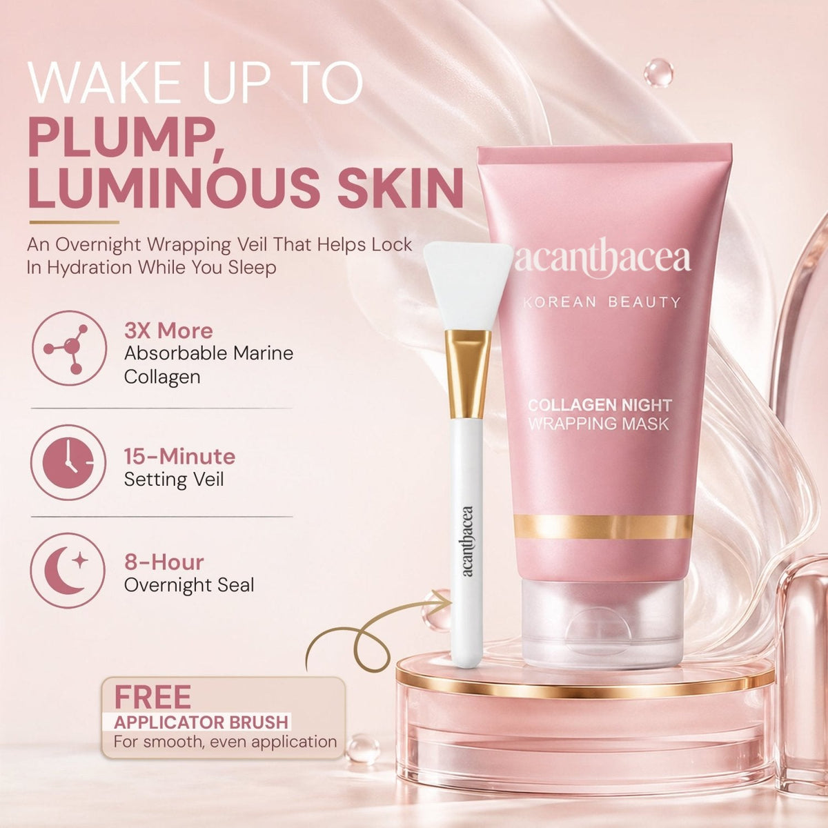 🎁Buy 1 Get 1 FREE🎁 Collagen Night Wrapping Mask – Wake Up to Smoother, Glass-Like Skin