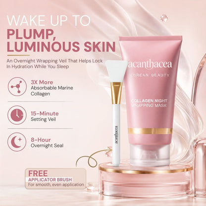 🎁Buy 1 Get 1 FREE🎁 Collagen Night Wrapping Mask – Wake Up to Smoother, Glass-Like Skin