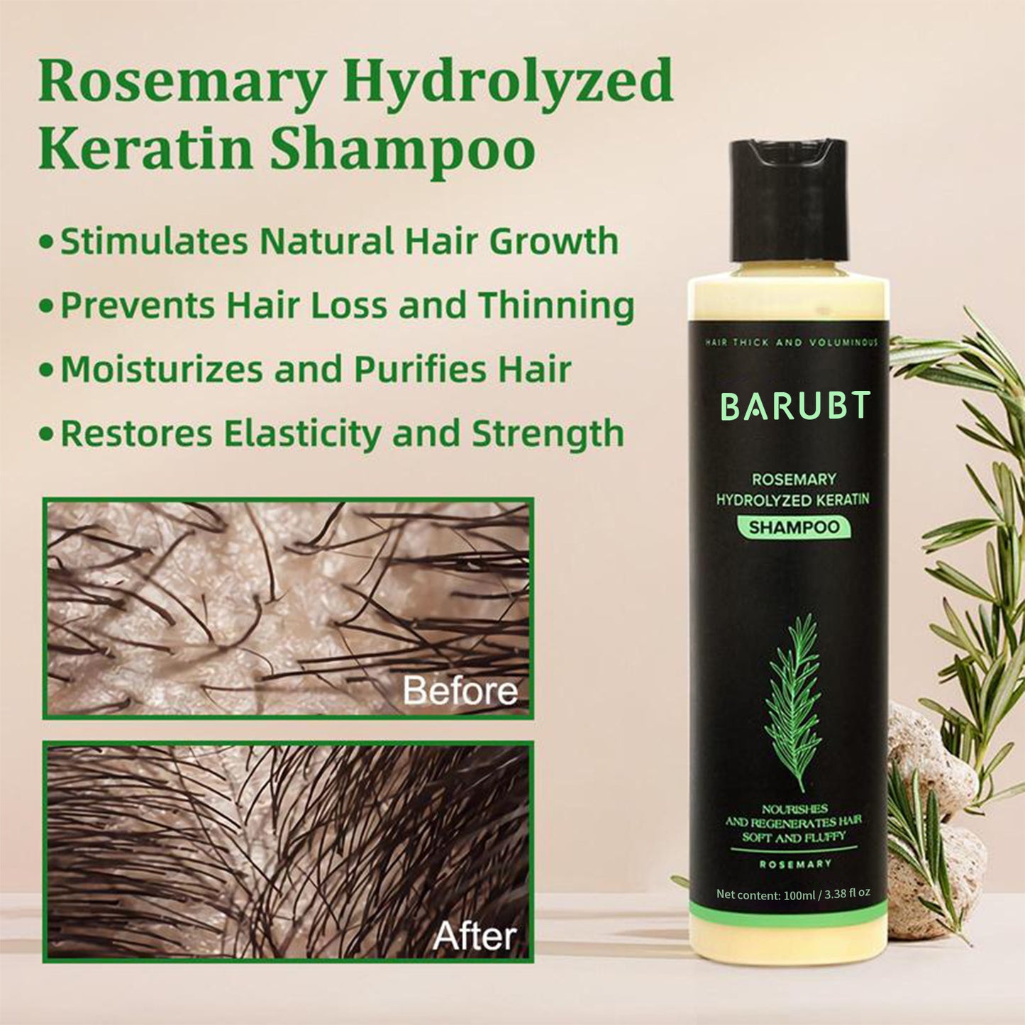 🌴Organic Rosemary Hair Growth Shampoo🌴