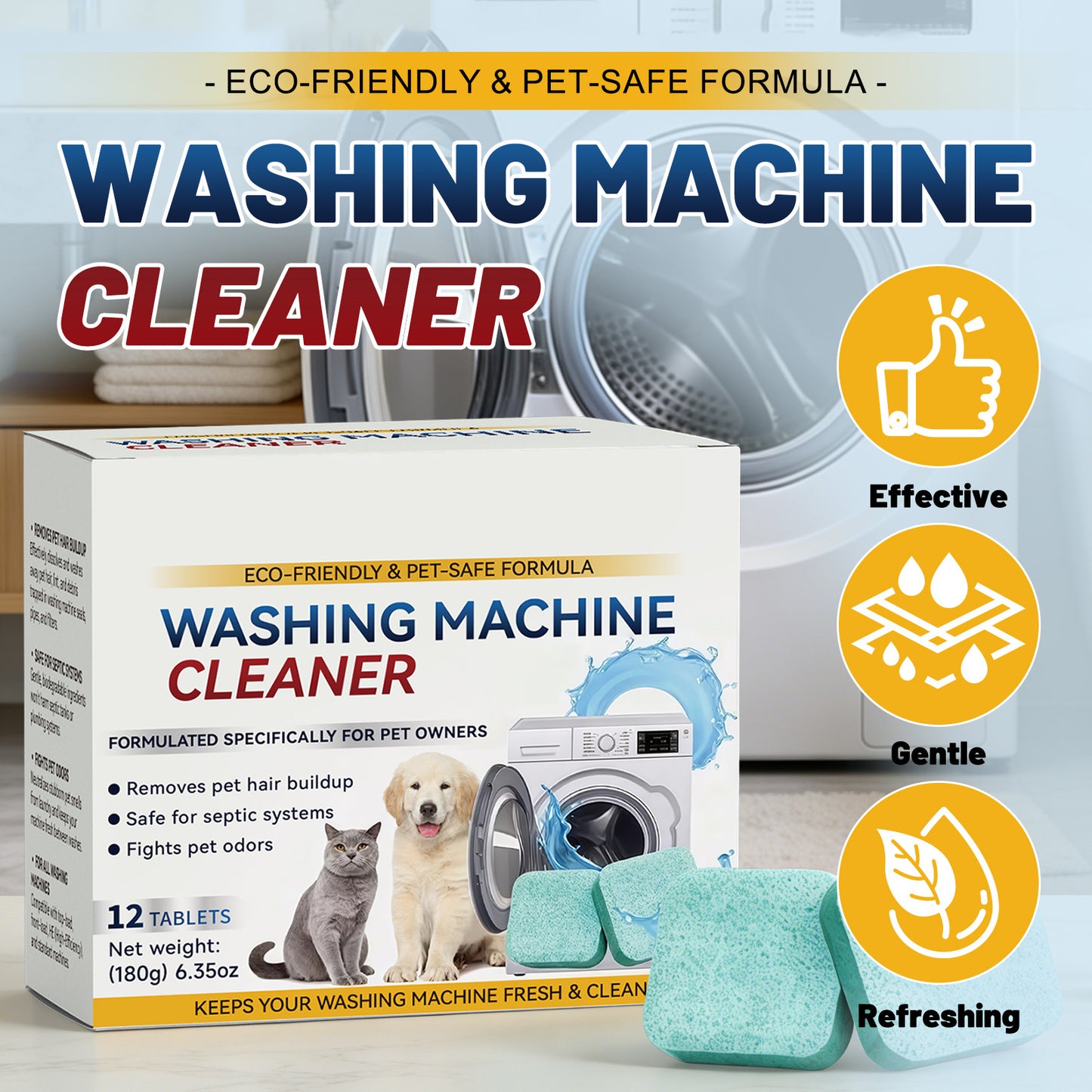🐾Powerful Machine Cleaner Tablets For Pet Families