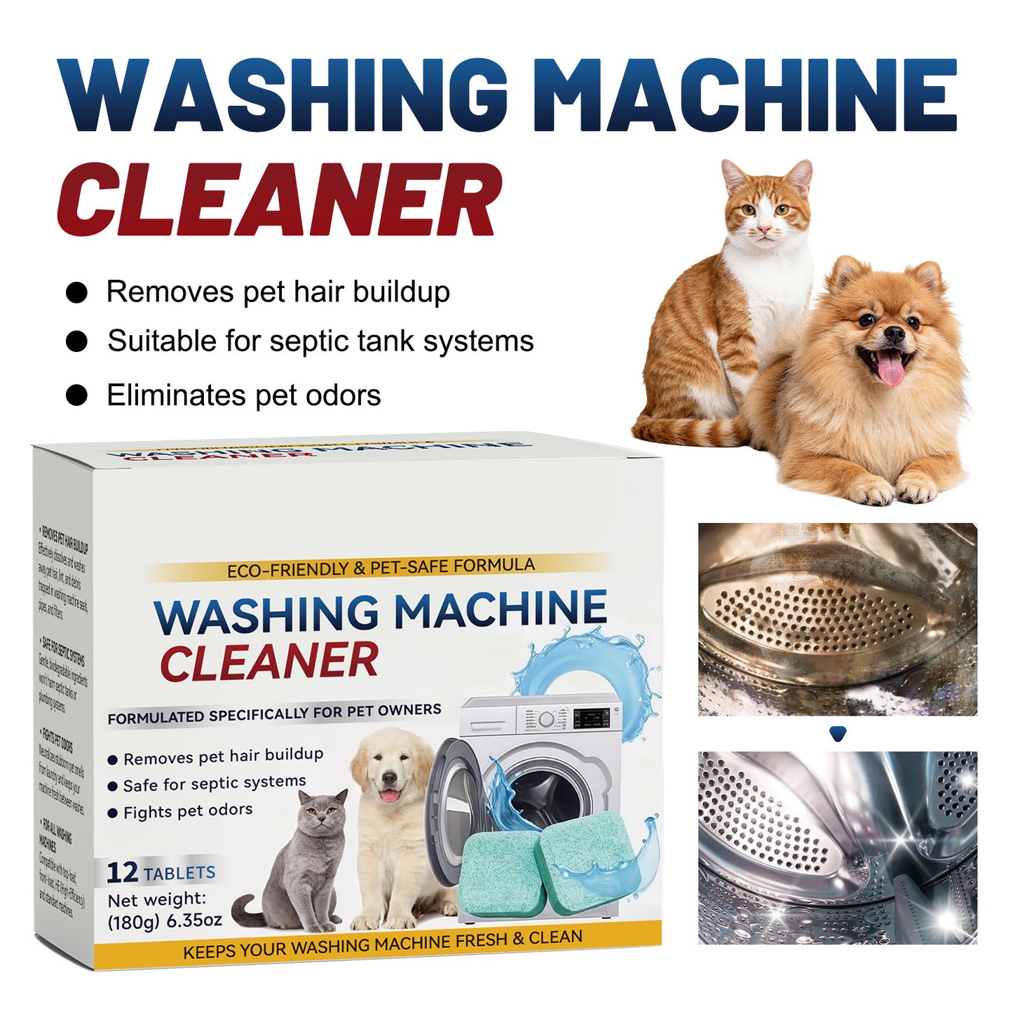 🐾Powerful Machine Cleaner Tablets For Pet Families