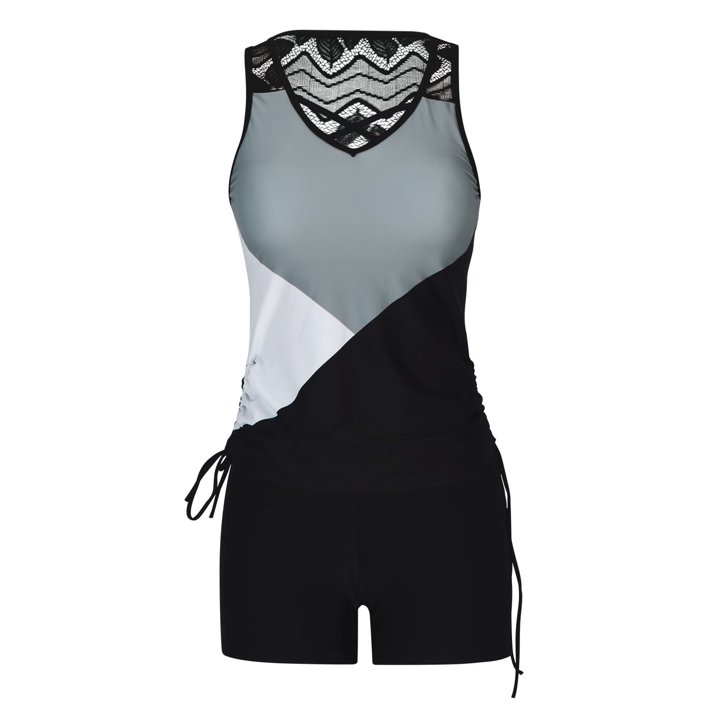 Women's Tummy Control Tankini Set with Built-In Bra - Flattering Boho Swimwear with Shorts🏖️