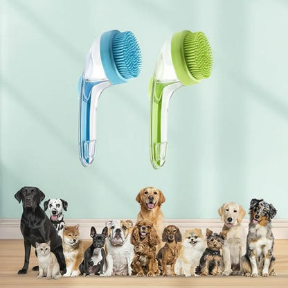 2-in-1 Pet Bath Brush & Deshedding Tool