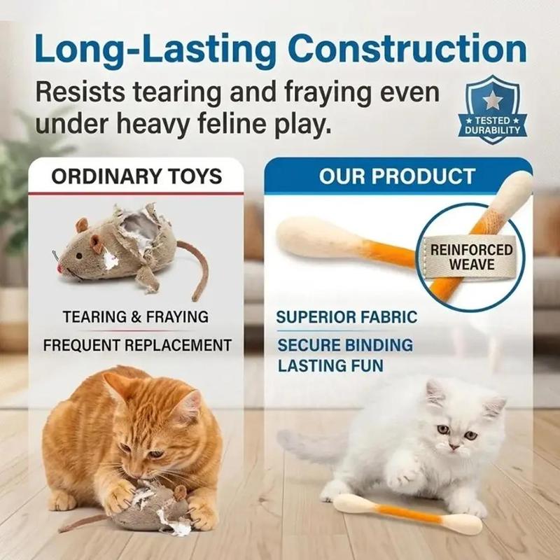 The Giant Q-Tip Toy Every Kitty Loves to Bunny Kick 🐾